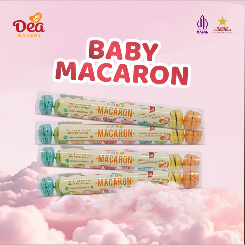 

Paket isi 4 - Baby Macaron Stick Dea Bakery