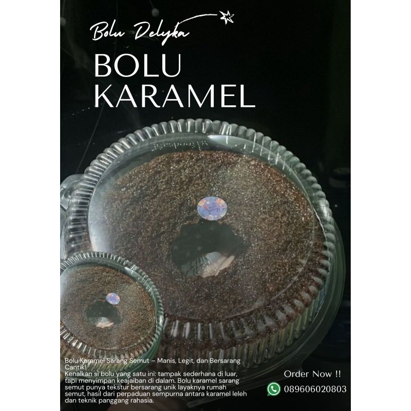 

BOLU KARAMEL SARANG SEMUT BESAR DIAMETER 25 X 25 CM