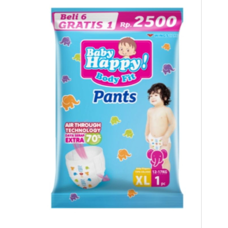 Baby Happy pants celana XL sachet, 1renceng isi 7pcs