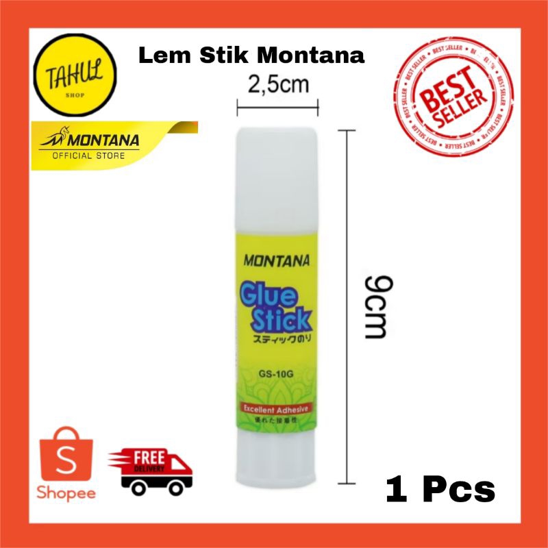 

1 Pcs !!! Lem Stik Montana Glue Stick / Lem Batang Montana GS-10 / 10Gr RETAIL
