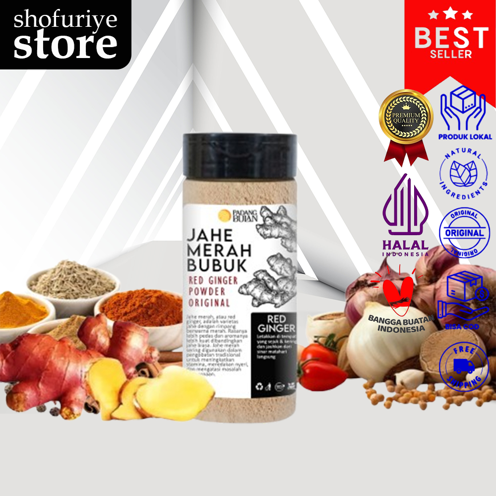 

Jahe Merah Bubuk 50gr Bumbu Rempah Organik Halal Premium - PADANGBULAN