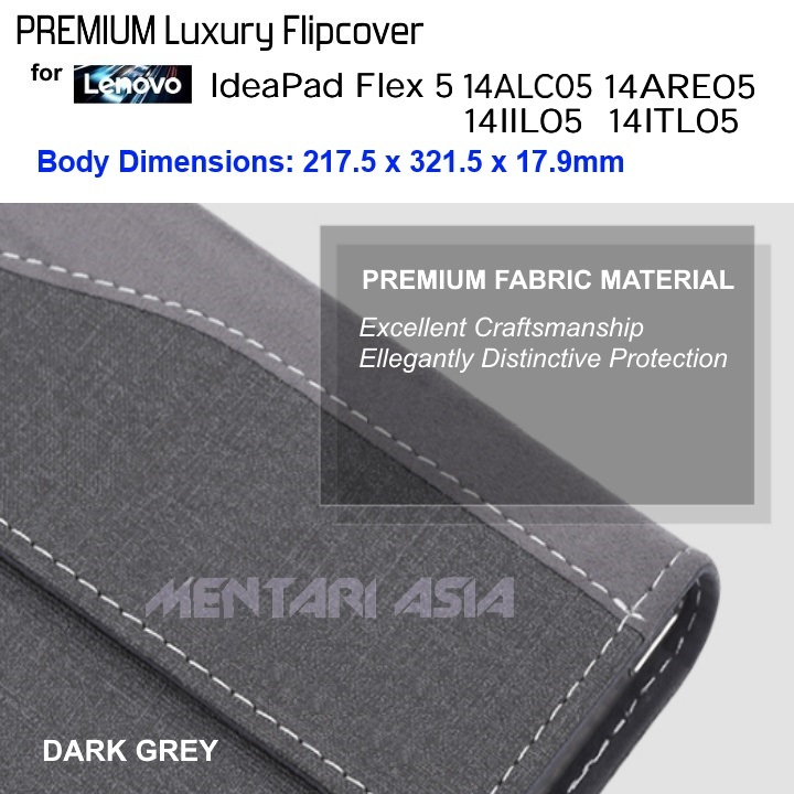 LUXURY Flipcover Lenovo Ideapad FLEX 5 Gen-5 - Luxury Case ND5