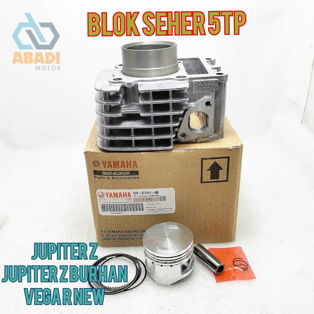 Blok Seher Set Ori Yamaha 5TP Jupiter X Lama Vega R New Jupiter Z Burhan Cyelinder Bok Mesin Piston 