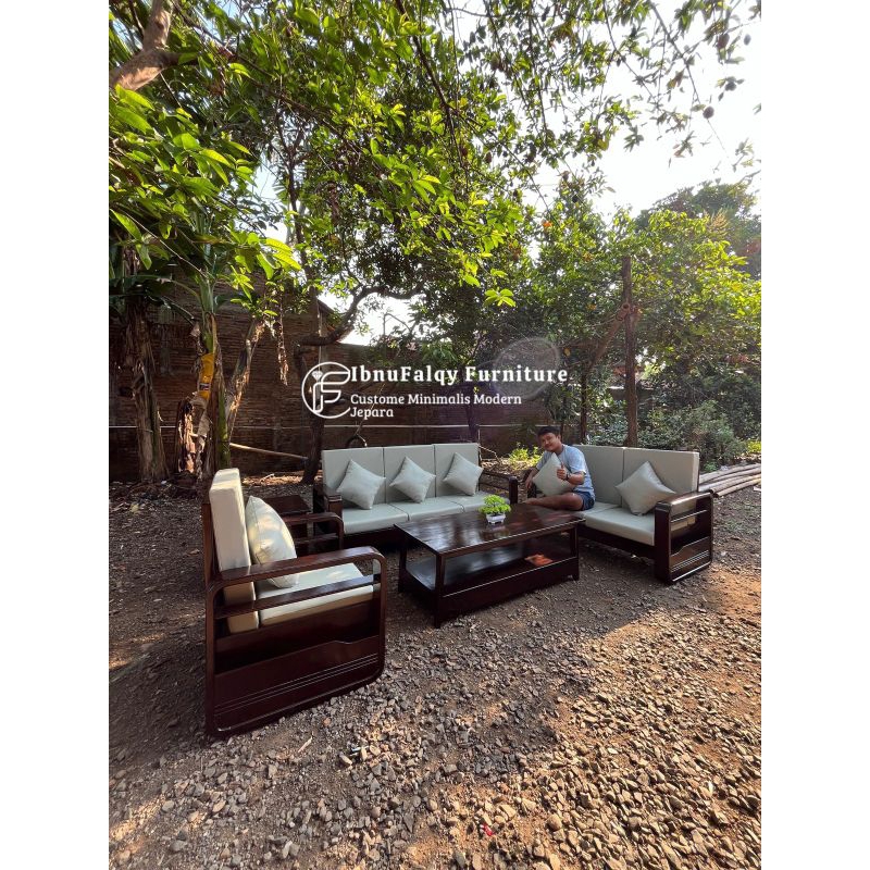 Kursi Tamu Minimalis Modern Jati Jepara, Kursi Tamu Minimalis Kayu Jati