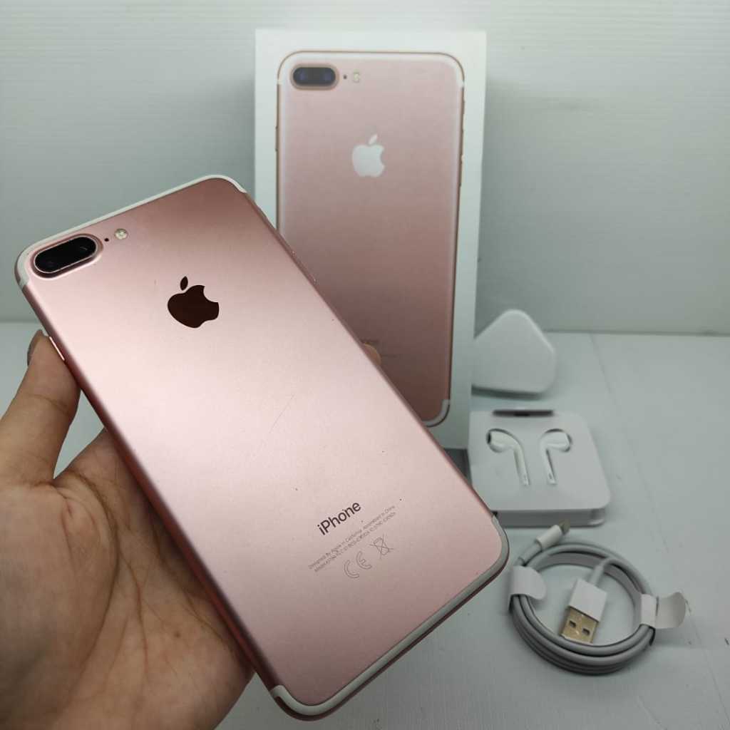 Like New Iphone 7+ 128GB Rose Gold EX IBOX FULLSET Mulus No Minus