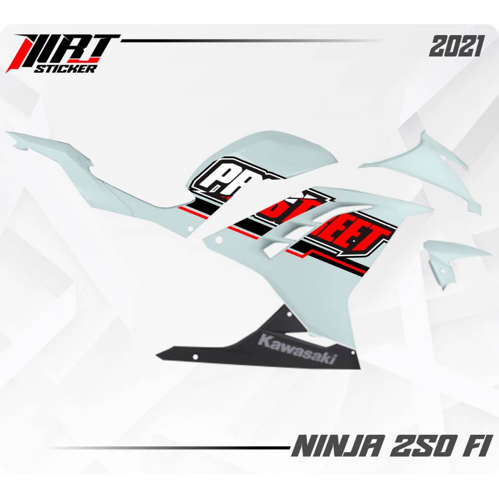 Striping Ninja 250 FI - Stiker Transparan Ninja 250 FI ProStreet (Sudah Terpotong)