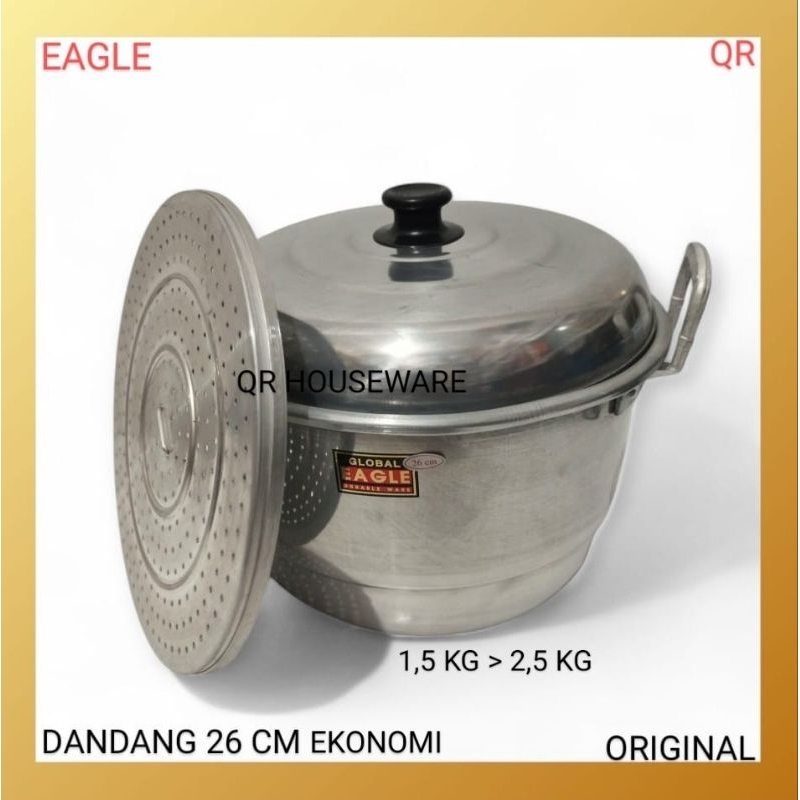 Dandang Ekonomi / Panci Serbaguna Eagle 26 cm - Alumunium Tebal & Anti Karat ( 1.5 kg > 2 kg )