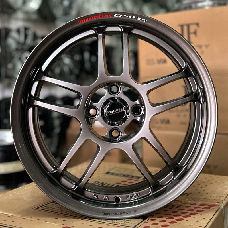 Velg Racing Hart CP035 Ring 16  Lebar 7  Et 38 PCD 4x100 Warna Hyper Black | Velg R16 | Velg Mobil |