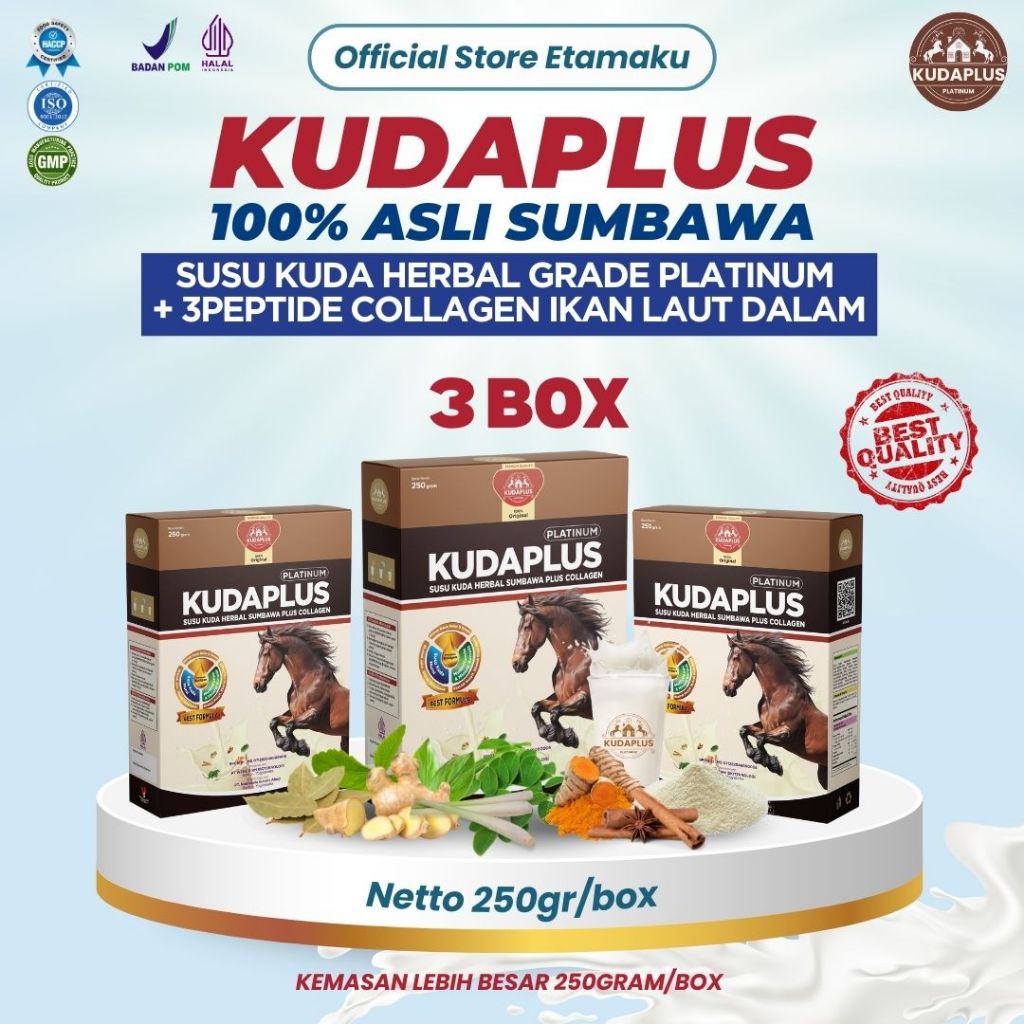 

Susu Kuda Lombok - Susu Kudaplus Kolagen 100% dari Sumbawa Cepat Atasi Ashma, Batuk, Pegal Linu dan osteoporosis Kemasan 250gram Paket 3 Box