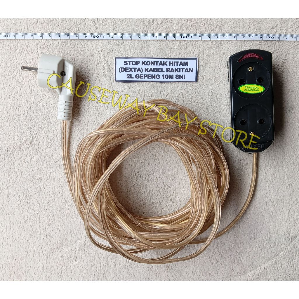 Stop Kontak GEPENG 2L 10M RAKITAN DEXTA