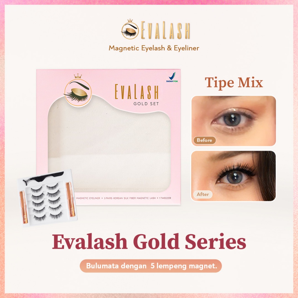 BULUMATA MAGNET - EVALASH BULU MATA MAGNETIK EYELASH MAGNETIC 5 PASANG EVA LASH WONDER LASH STARLASH