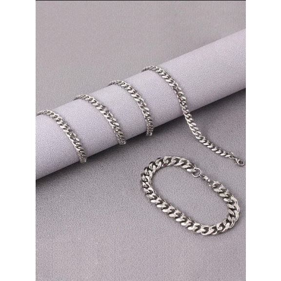 Beli kalung gratis Gelang Sisik Titanium / Kalung rantai Jumbo pria bonus Gelang ukuran jumbo-cod