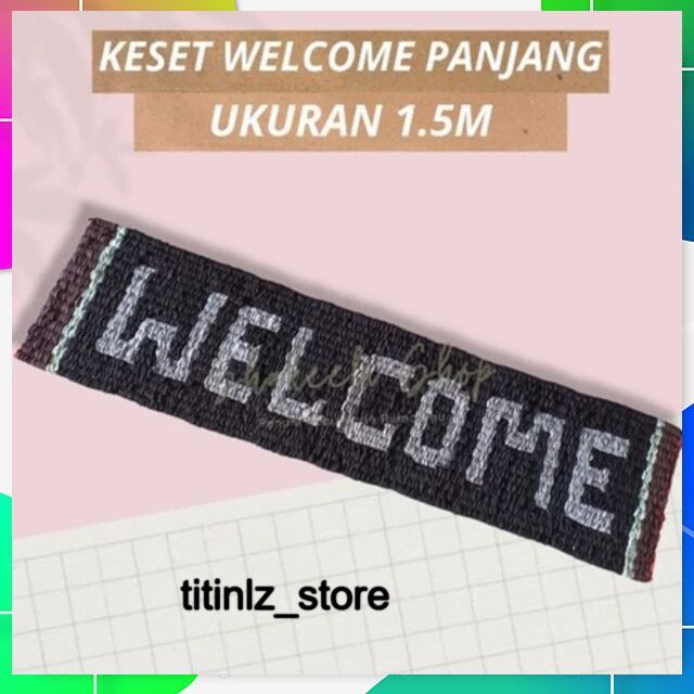 Keset Kain Welcome Panjang Keset Kaki Kamar Mandi Ukuran 150 x 40 cm