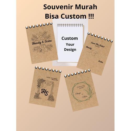 Buku Catatan KECIL A7 Notes KRAFT COKLAT POLOS TIDAK GARIS/ Souvenir Murah Aesthetic / Notes Bisa Cu