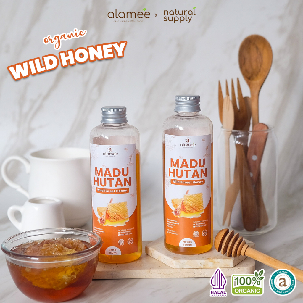 

Madu Murni Hutan Liar Asli 250ml Raw Honey Alami Natural Manis Forest hibiscus food