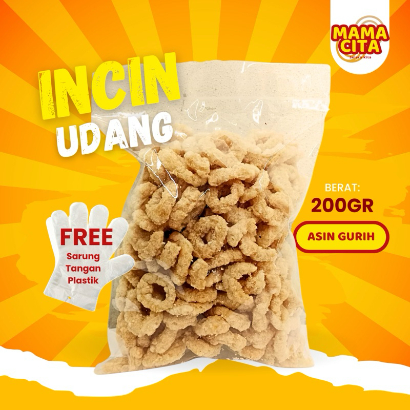 

Incin Udang Asin Gurih 200GR + FREE Sarung Tangan Plastik #LangsungNyemil