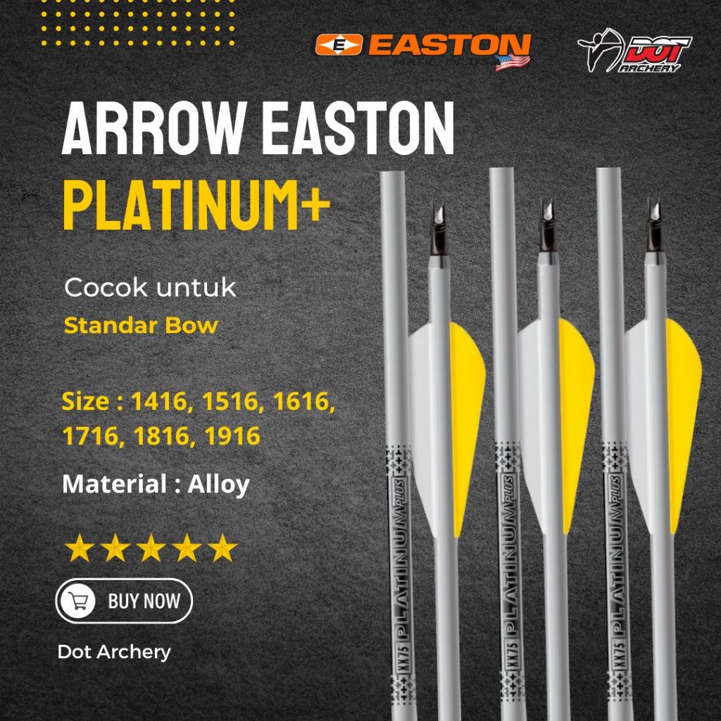 Ready Stock Anak panah / Arrow platinum plus Easton / Arrow Easton platinum plus Original 6Pcs