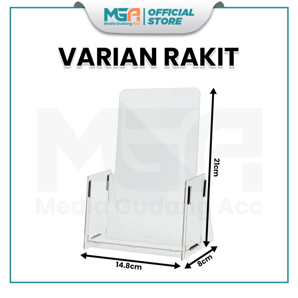 

Rak Brosur Akrilik A5 Potrait 2mm - Stand Display Brosur Acrylic - Desk RB9