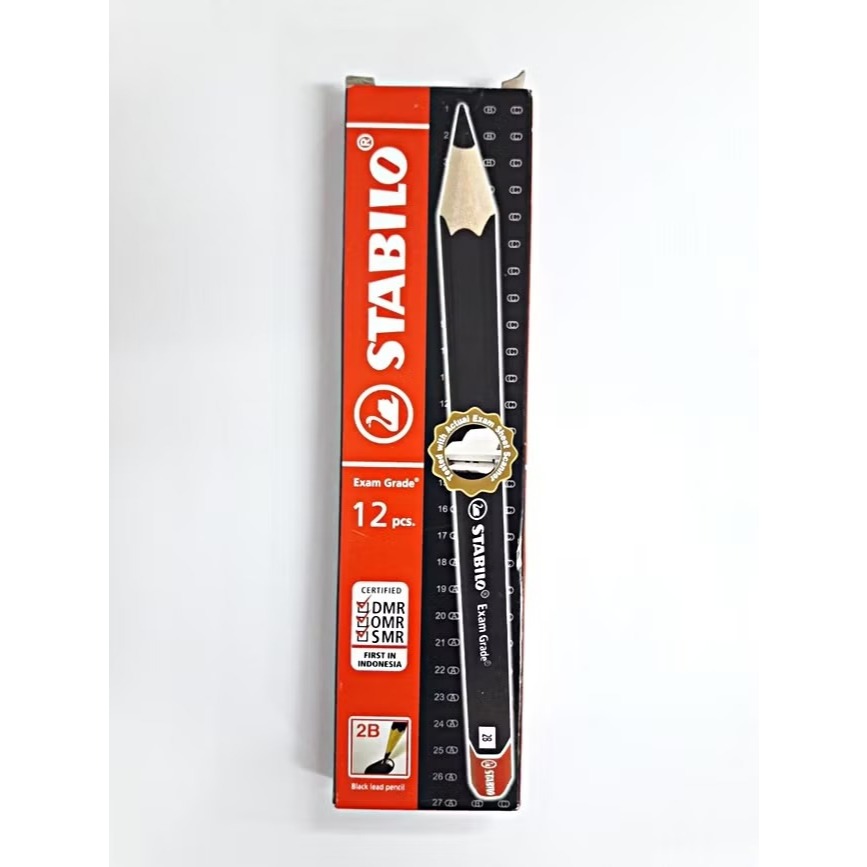 

Gramedia Manado-Stabilo Exam Grade 2B Pencil Pack of 12 - Peralatan Tulis (Pensil 2B)