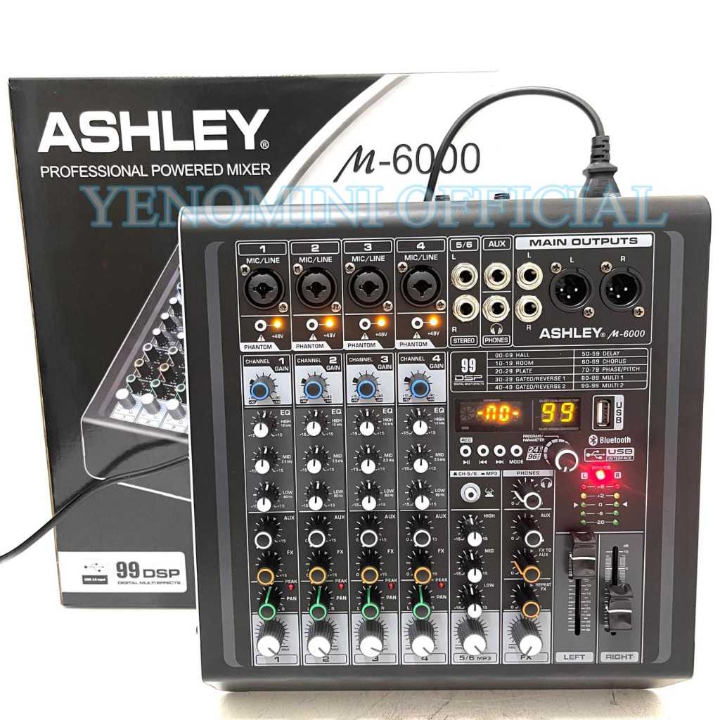 Power Mixer Audio Ashley M6000 6channel Original Power Mixer Professional M 6000 Mixing 6 ( Bisa COD