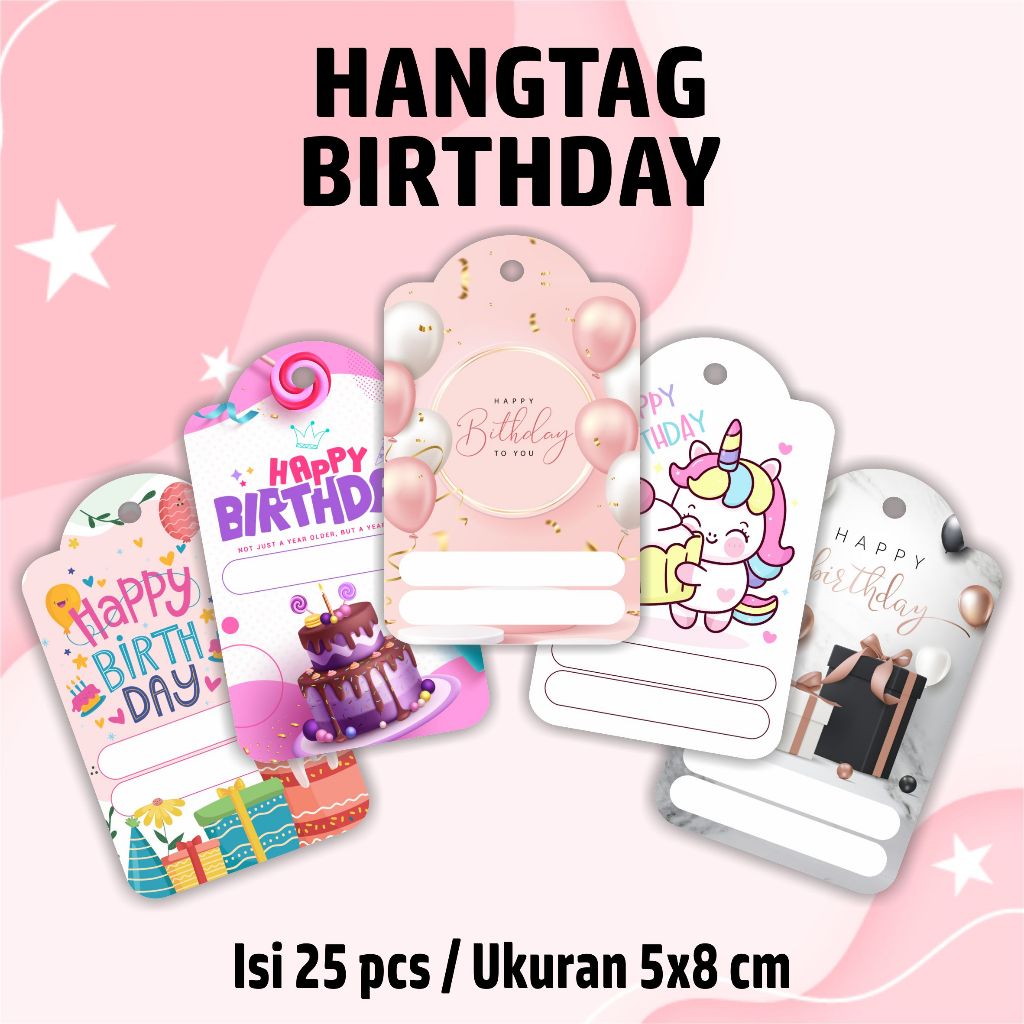 Hangtag Ulag Tahun - Tag Birthday - Card Birthday