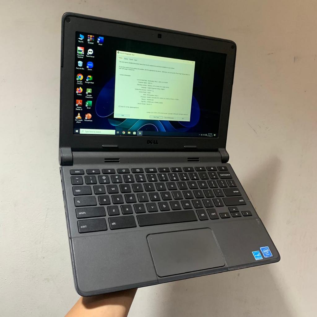 Laptop Murah Dell Chromebook P22T Intel Celeton N2840 Windows 10 Free Install Siap Pakai