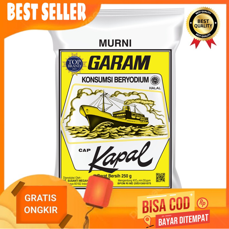 

Garam Cap Kapal - Bumbu Dapur Andalan Keluarga (250gr)