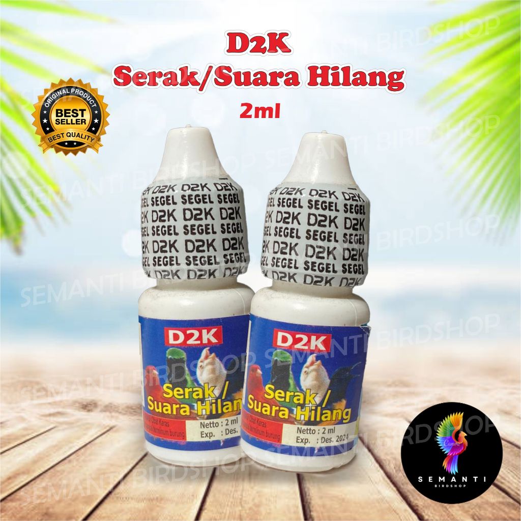 ANTI SERAK SUARA HILANG D2K OBAT BURUNG SERAK SAKIT INFEKSI SALURAN PERNAFASAN BERLENDIR