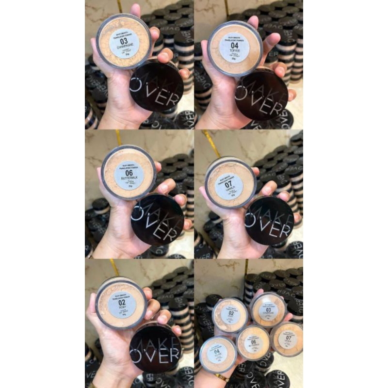 Make Over Silky Smooth Translucent Powder 35gram / Bedak Tabur EXP 2027 Tahan / Loose Powder Power S