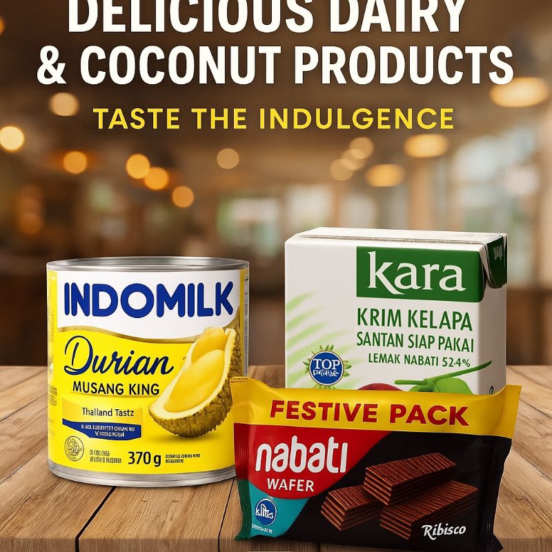

PROMO HEMAT MURAH MINGGU INI 1 PCS SKM INDOMILK RASA DURIAN MUSANG KING KALENG 370 GRAM + 1 PCS SANTAN KELAPA KARA 200 ML + 1 PACK WAFER NABATI RANDOM VARIAN RASA 240 GRAM