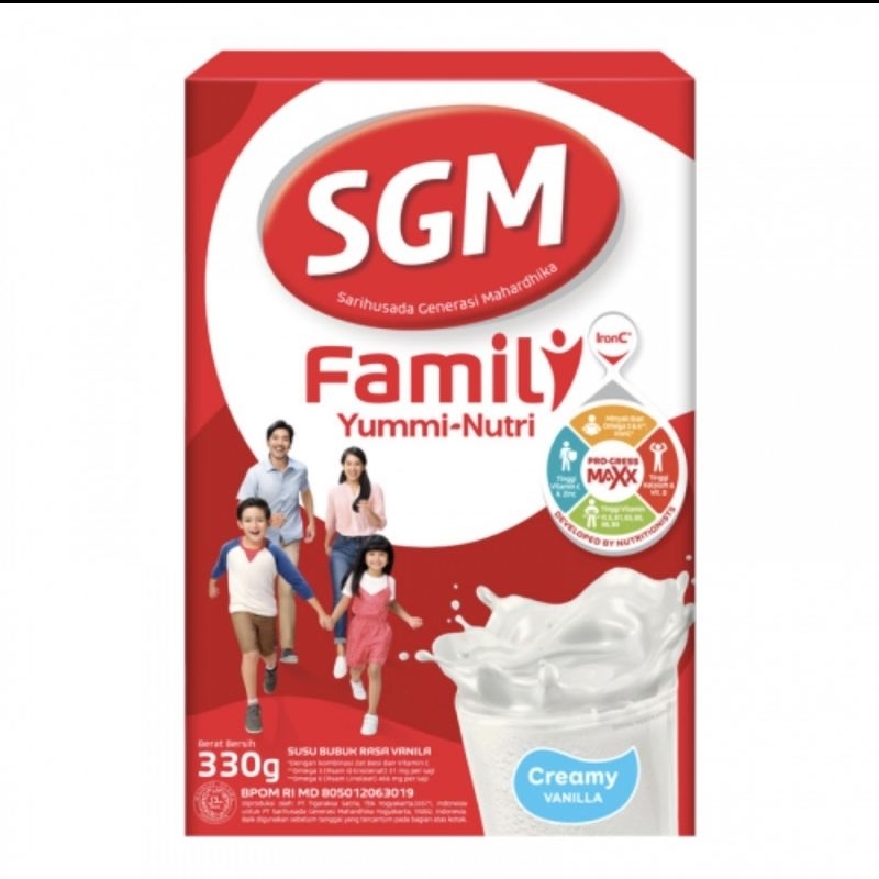 

SGM Family yummy nutri creamy vanila susu bubuk keluarga 330 gr