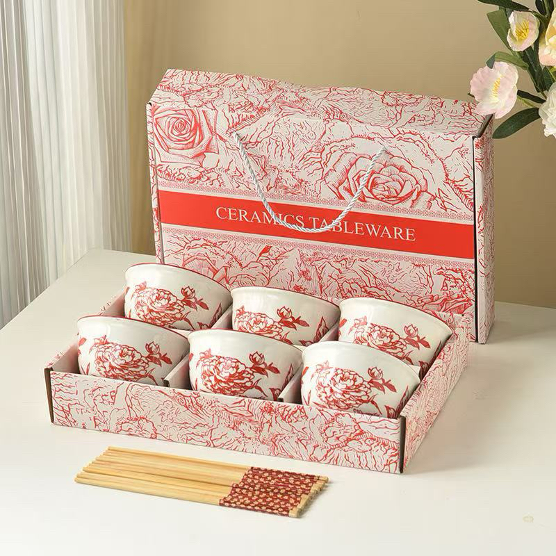 INDO.KADO - MANGKOK (NEW ITEM) SET BOWL ISI 6PCS MANGKOK KERAMIK JEPANG ISI 6PCS FREE BOX