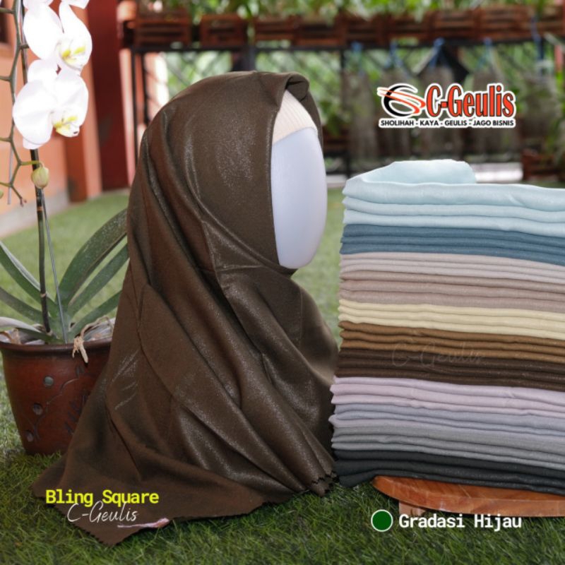 C-Geulis Hijab Segiempat Bling Square size 110cm x 110cm