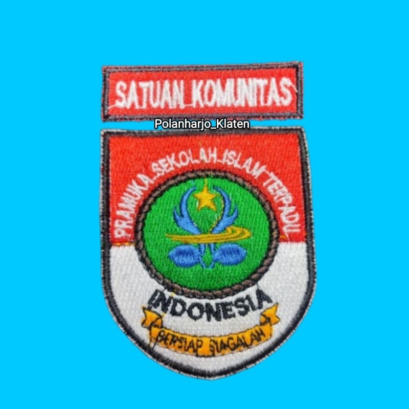 Badge Pramuka Sekolah Islam Terpadu Full Bordir / Badge Satuan Komunitas