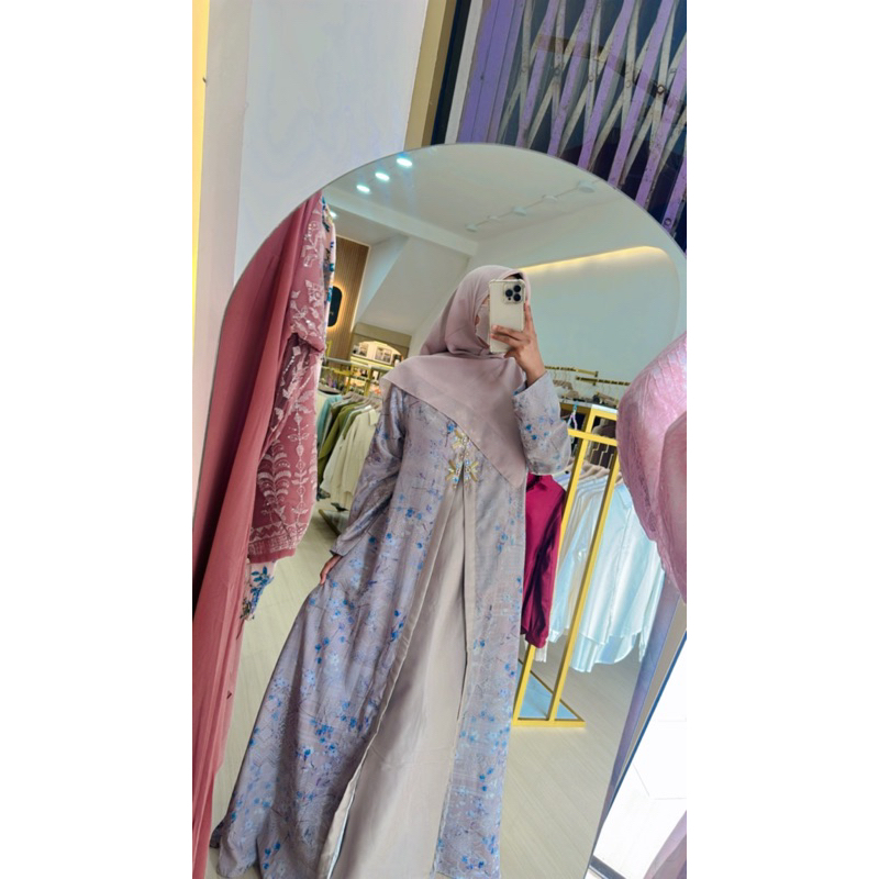 gamis set inner outer/ gamis 2in1