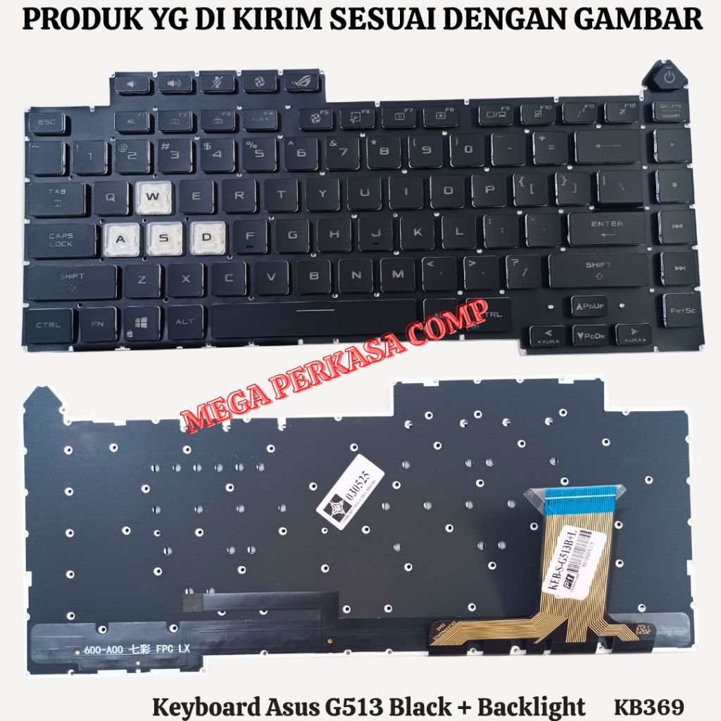 Keyboard Asus G513 Backlight Keyboard Asus Rog Strix G15 G513 G513RC G513RM G513RW G513QR G513QE G51