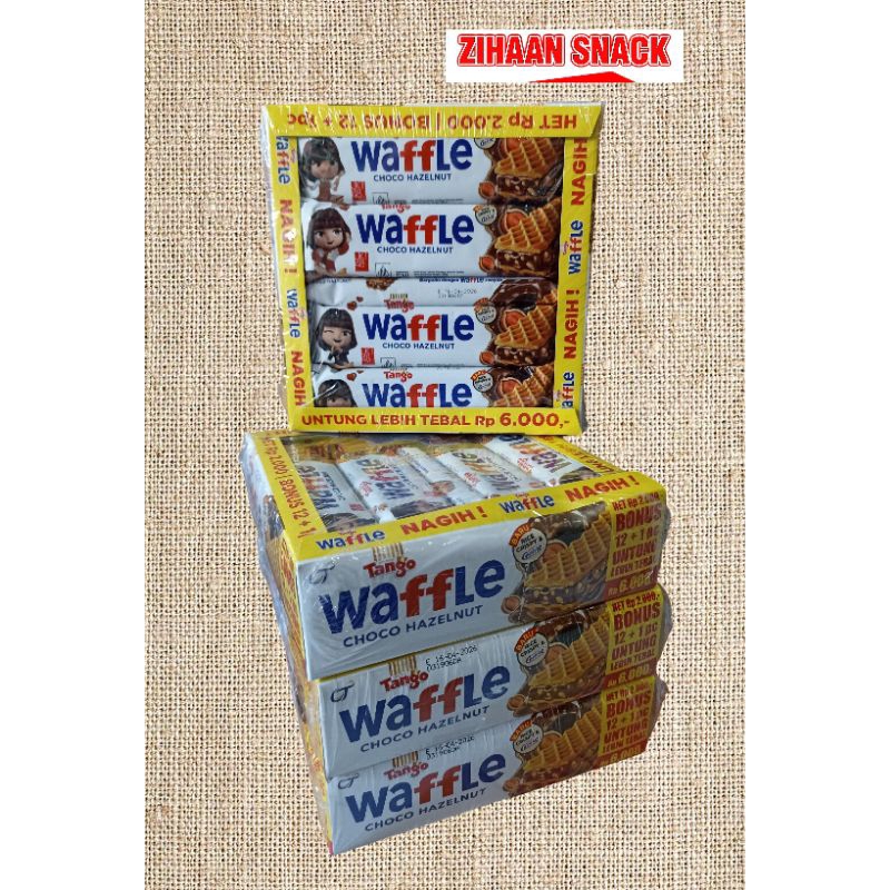 

Wafer Tanggo Waffle rasa choco hazelnut 25gr 1box (12 pcs) - Choco Hazelnut