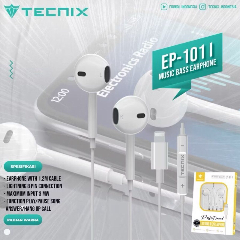 Headset kabel Lightning TECNIX EP-101-l