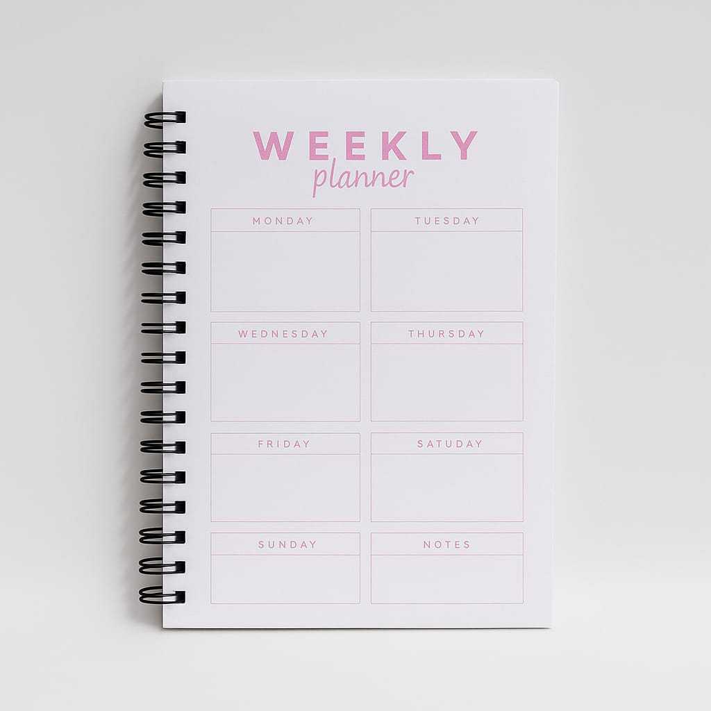 

Weekly Planner A6 60 Halaman - Buku Agenda Mingguan Coklat / Hitam
