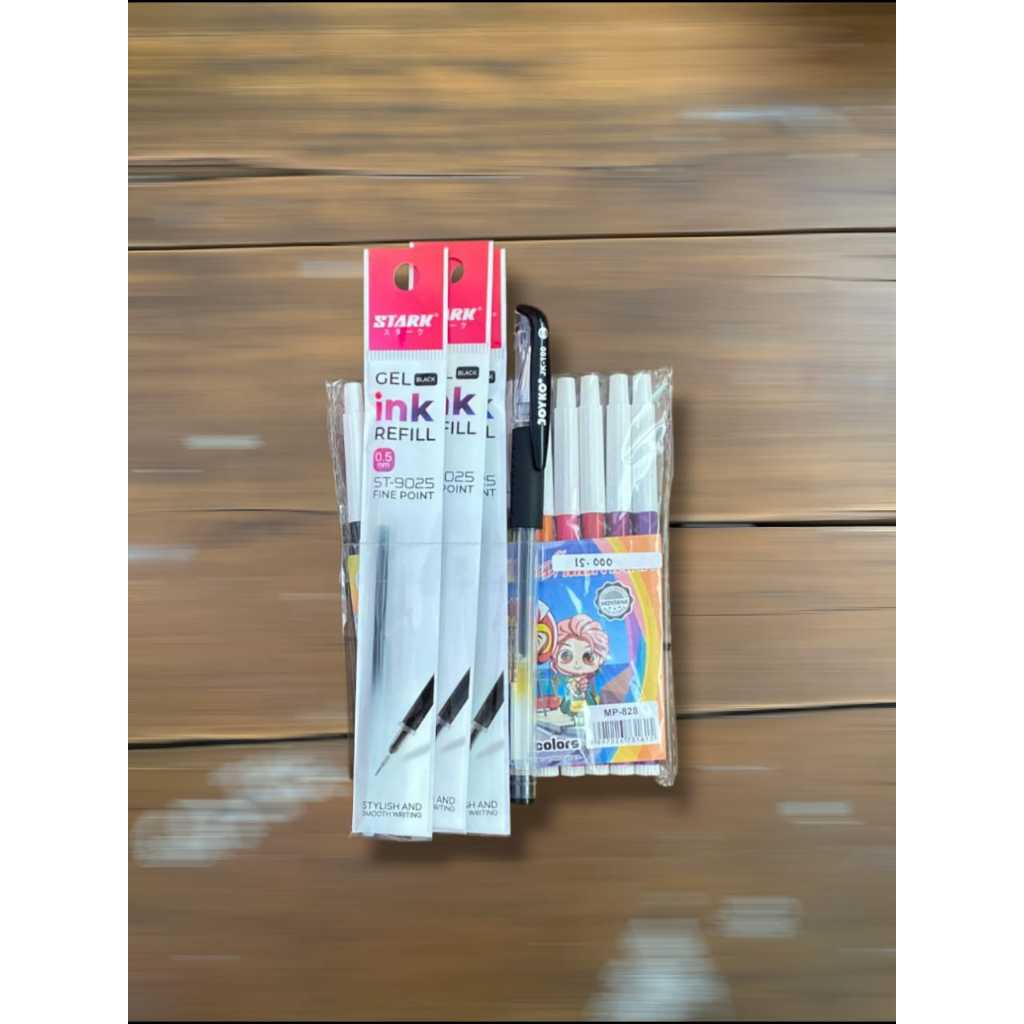 

Bundling (Spidol Warna + 3 pcs refill gelpen + 1 pcs pulpen joyko)
