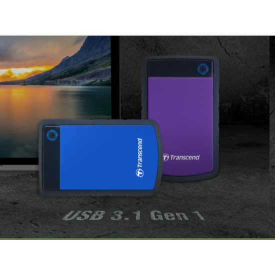 Transcend Storejet 25H3 2TB - HDD HD External Harddisk Hardisk Antishock