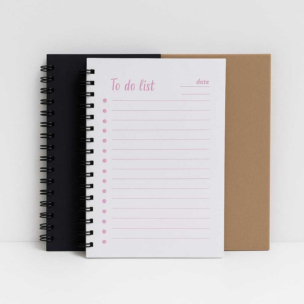 

To Do List Planner A6 60 Halaman - Buku Agenda Checklist Harian Coklat / Hitam