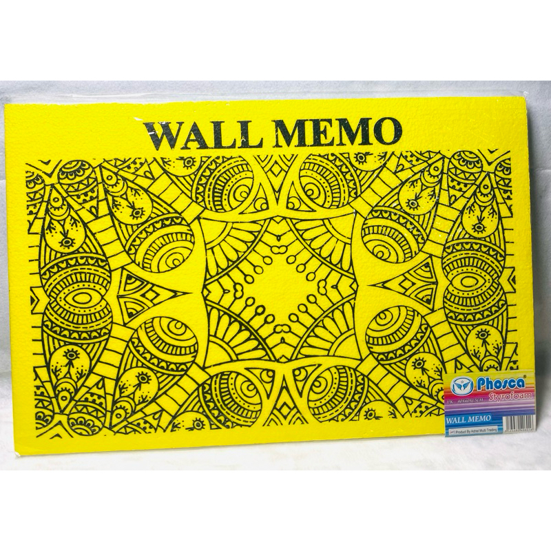 

Styrofoam Wall Memo 40cm X 60cm x 1,5cm