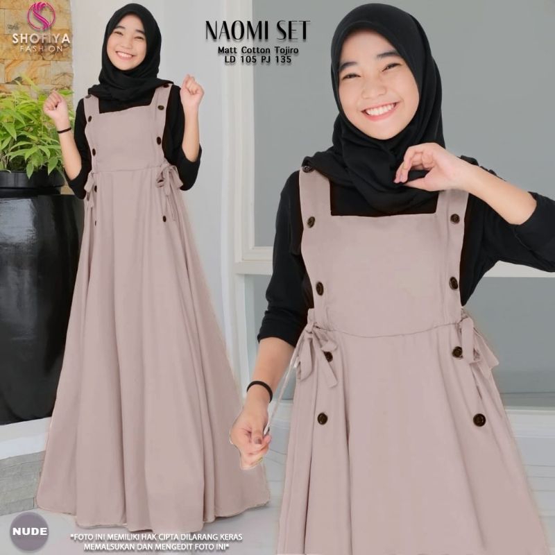 REAL PICTURE - NAOMI SET OVERALL ori by Shofiya LD 105 Toyobo | Inner Spandex