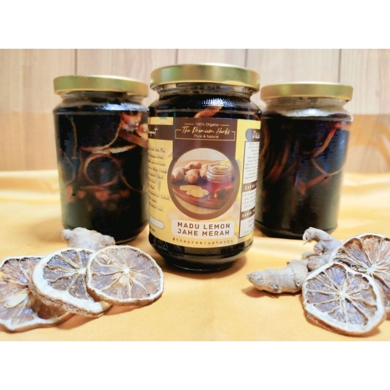 

Premium!! Madu Honey Lemon Jahe Merah segar / fermentasi madu lemon jahe / meredakan flu dan batuk