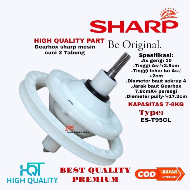 gearbox/gearbox/girbox sharp ES-T95CL GEARBOX mesin cuci sharp 2 tabung