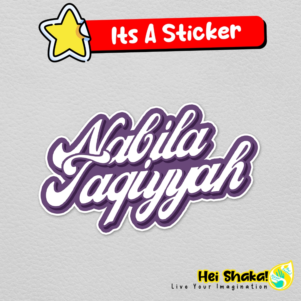 

Stiker Nabila Taqiyyah Logo Sticker Artis Musik Vinyl Anti Air