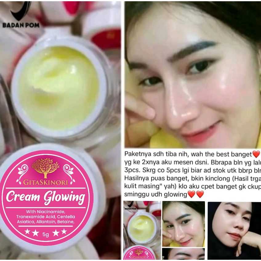 BPOM CREAM GLOWING SALEP PELICIN WAJAH GLOWING SALEP GLOWING