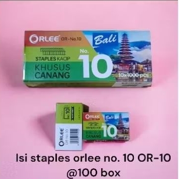 

Orlee Isi Stapler No.10 Reffil Stapler Refill Hekter Isi Staples Isi Cekrekan Refill Stapler