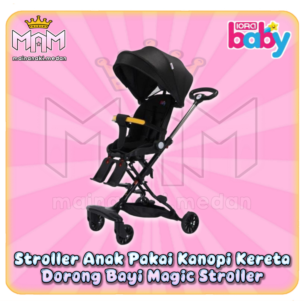 Stroller Anak Pakai Kanopi Kereta Dorong Bayi Magic Stroller